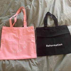 Tote bags Reformation + With Jean